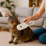 Escova Animaux Anti Pelos Vapor Recarreg vel para C es e Gatos Branco 7