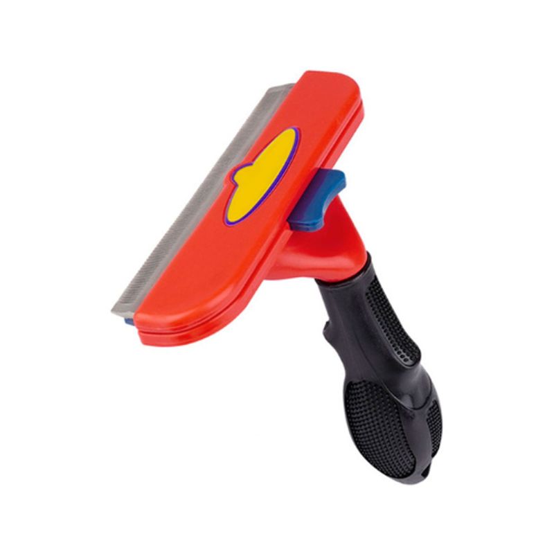escova-animaux-rasqueadeira-pelos-curtos-para-caes-porte-grande-vermelho-azul-tamanho-gg-0 jpg