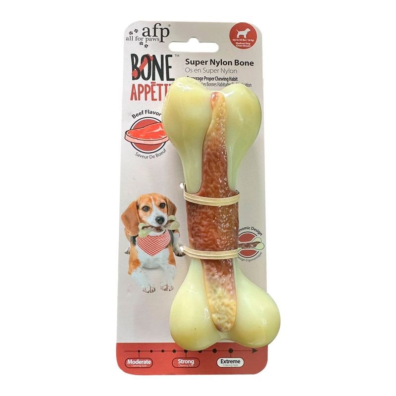 Mordedor Animaux Osso para C es Porte M dio Sabor e Cheiro de Carne - Tamanho M 1