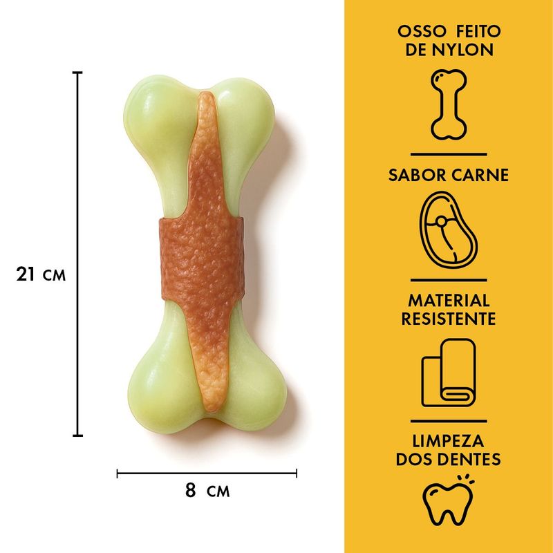 Mordedor Animaux Osso para C es Porte M dio e Grande Sabor e Cheiro de Carne - Tamanho G 3