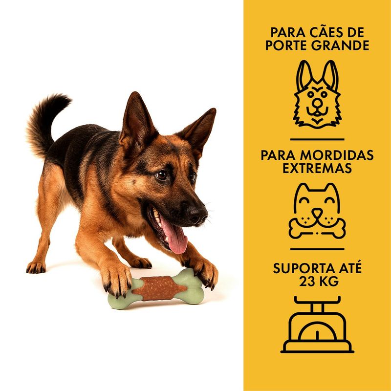 Mordedor Animaux Osso para C es Porte M dio e Grande Sabor e Cheiro de Carne - Tamanho G 4