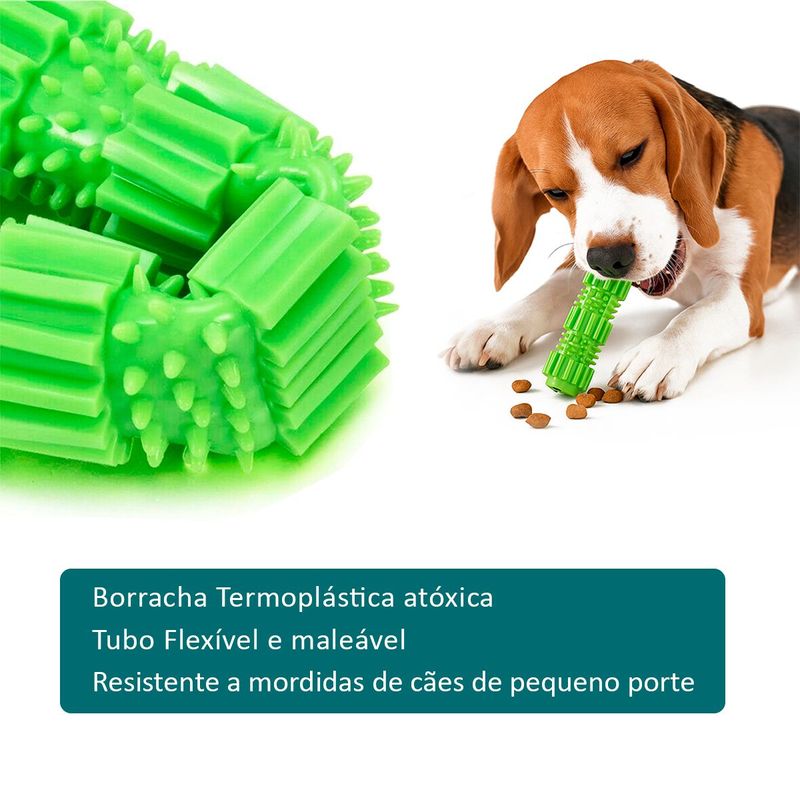 Brinquedo Animaux Mordedor 23cm Porta Petisco para C es Porte Pequeno e M dio Verde 1