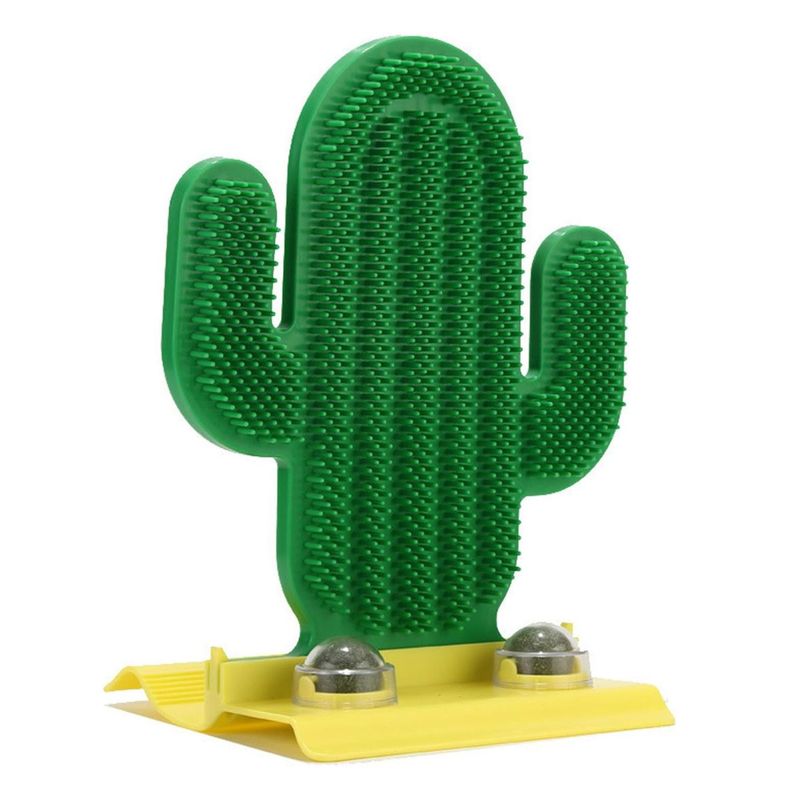 Brinquedo Animaux Cacto Massageador com Catnip para Gatos 0