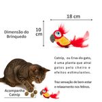 Brinquedo Animaux Tucano com Som e Bolinhas de Catnip para Gatos 3