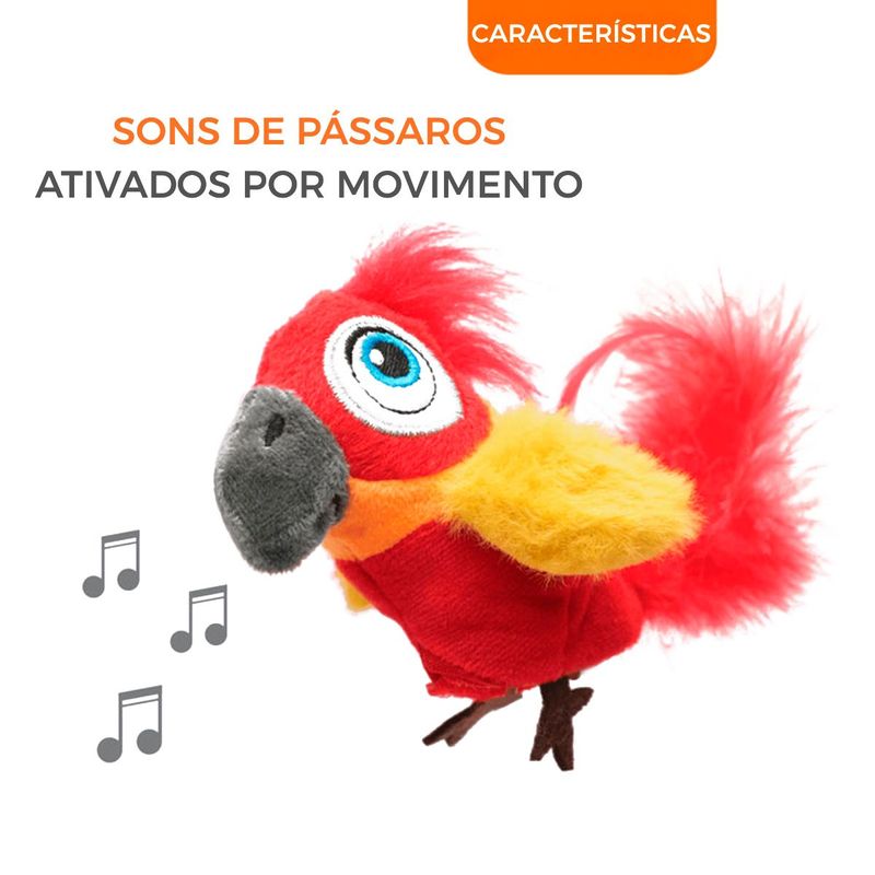 Brinquedo Animaux Tucano com Som e Bolinhas de Catnip para Gatos 4