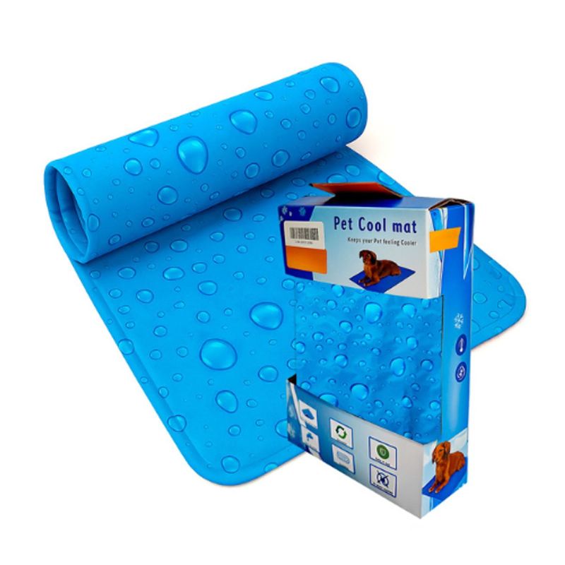 Tapete Gelado Animaux Refrescante para C es e Gatos Azul 90x50cm - Tamanho G 0