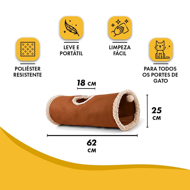 brinquedo-animaux-tunel-para-gatos-marrom-62cm-3 jpg