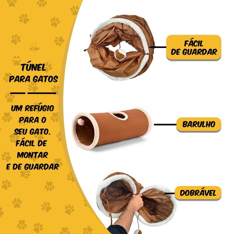 brinquedo-animaux-tunel-para-gatos-marrom-62cm-4 jpg