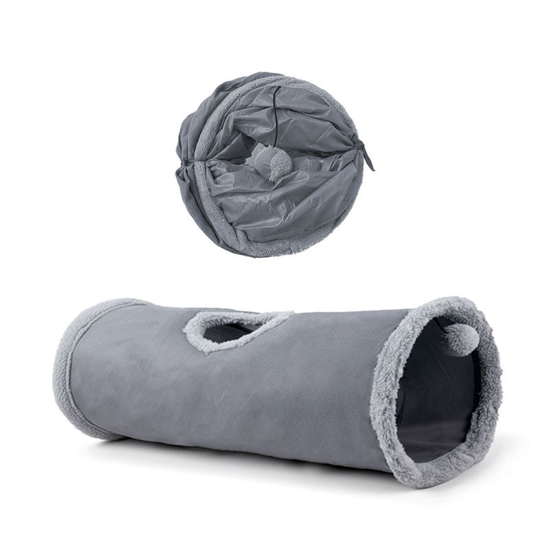 brinquedo-animaux-tunel-para-gatos-cinza-116cm-1 jpg