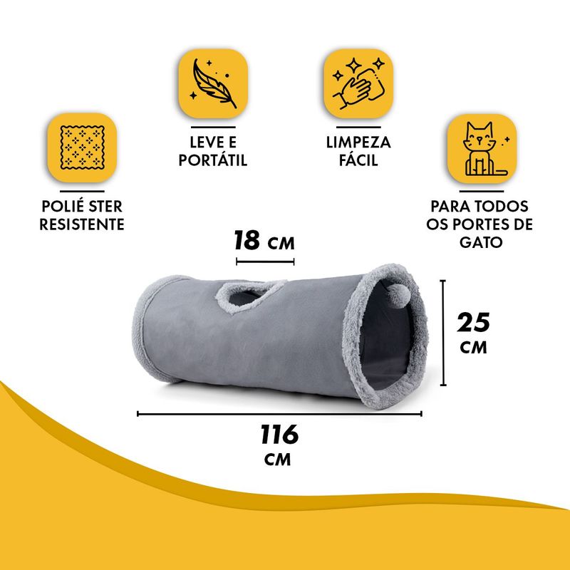 brinquedo-animaux-tunel-para-gatos-cinza-116cm-3 jpg