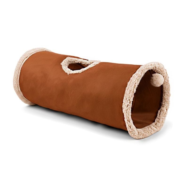 brinquedo-animaux-tunel-para-gatos-marrom-116cm-0 jpg