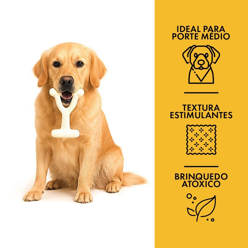 Mordedor Animaux Osso Maci o para C es Porte M dio 15cm - Tamanho G 2