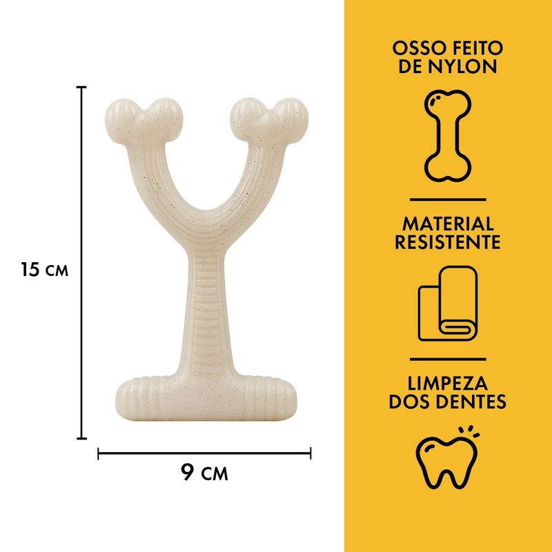 Mordedor Animaux Osso Maci o para C es Porte M dio 15cm - Tamanho G 3