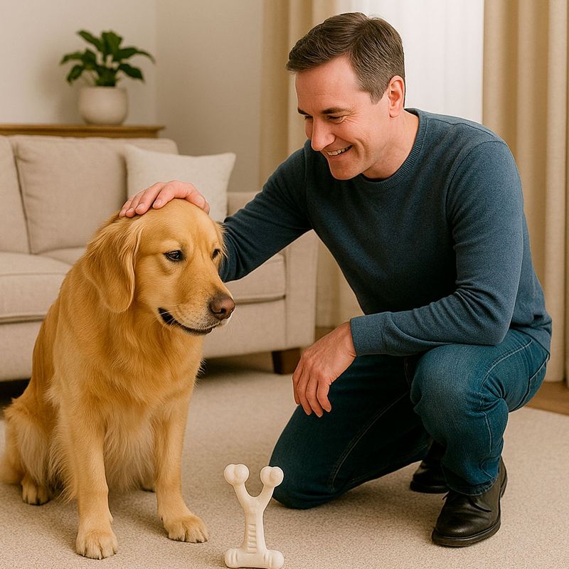 Mordedor Animaux Osso Maci o para C es Porte M dio 15cm - Tamanho G 4