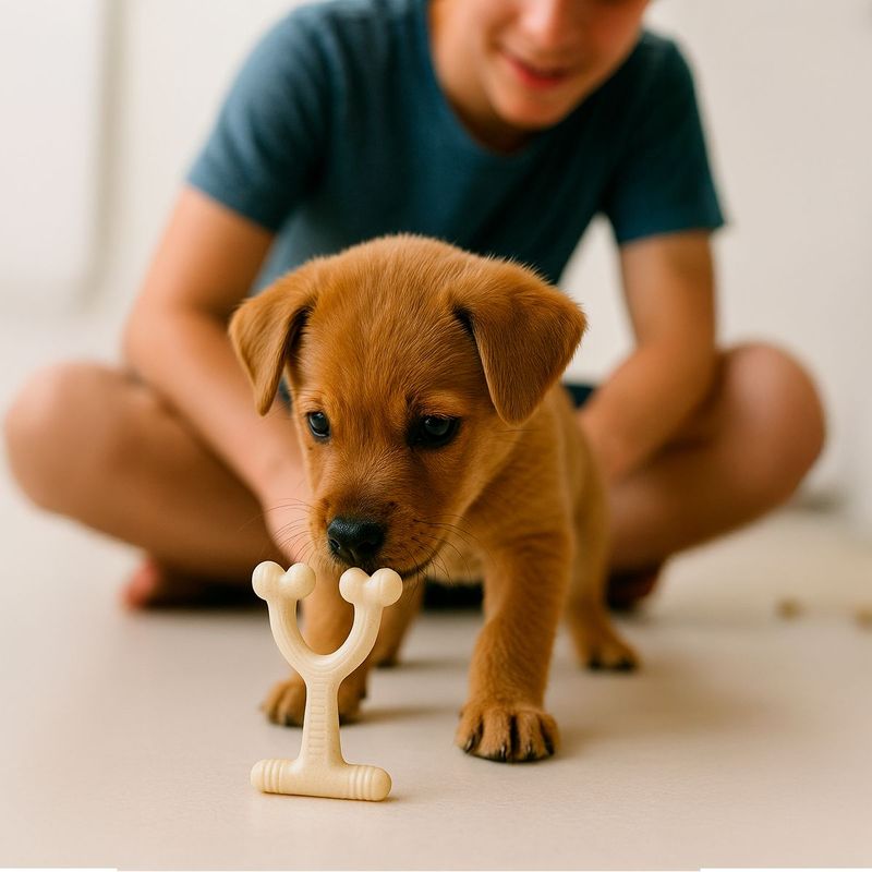 Mordedor Animaux Osso Maci o para C es Porte Pequeno 9cm - Tamanho P 4