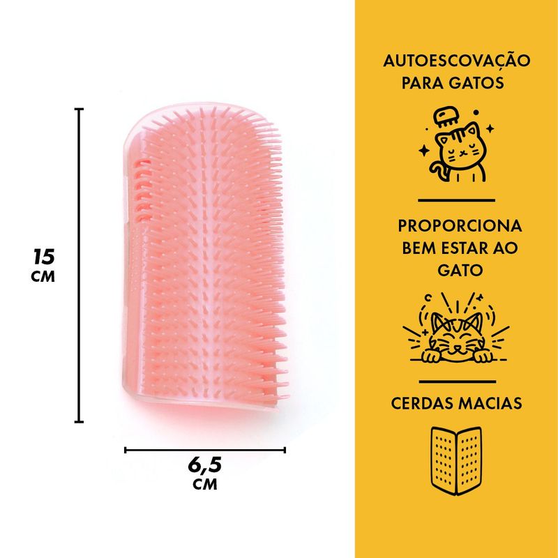 Escova Animaux Co adinha para Gatos Rosa 4