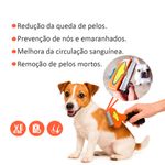 Escova Animaux Rasqueadeira Pelos Curtos para C es e Gatos Porte Pequeno Laranja Azul - Tamanho M 1