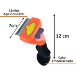 Escova Animaux Rasqueadeira Pelos Curtos para C es e Gatos Porte Pequeno Laranja Azul - Tamanho M 2