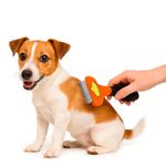 Escova Animaux Rasqueadeira Pelos Curtos para C es e Gatos Porte Pequeno Laranja Azul - Tamanho M 3