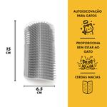 Escova Animaux Co adinha para Gatos Cinza 4