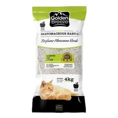 Areia Higiênica Golden Breeze Perfume Maçã Verde para Gatos 4kg