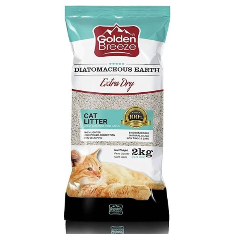 Areia Higi nica Golden Breeze Extra Dry Fina para Gatos 2kg 0