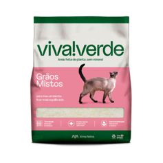 Areia Higiênica Viva Verde para Gatos Grãos Mistos 10kg