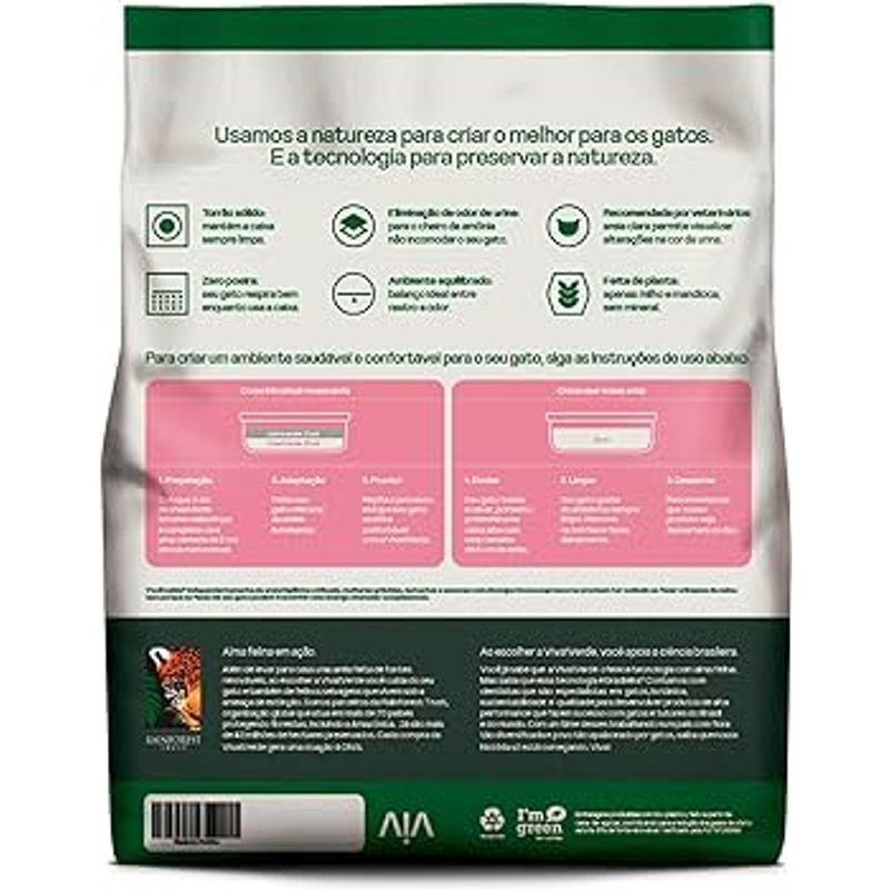 Areia Higi nica Viva Verde para Gatos Gr os Mistos 10kg 1