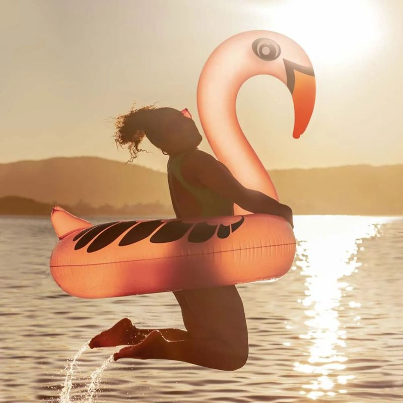 Boia Infl vel Mor Cisne Perolado com Abertura Rosa 2