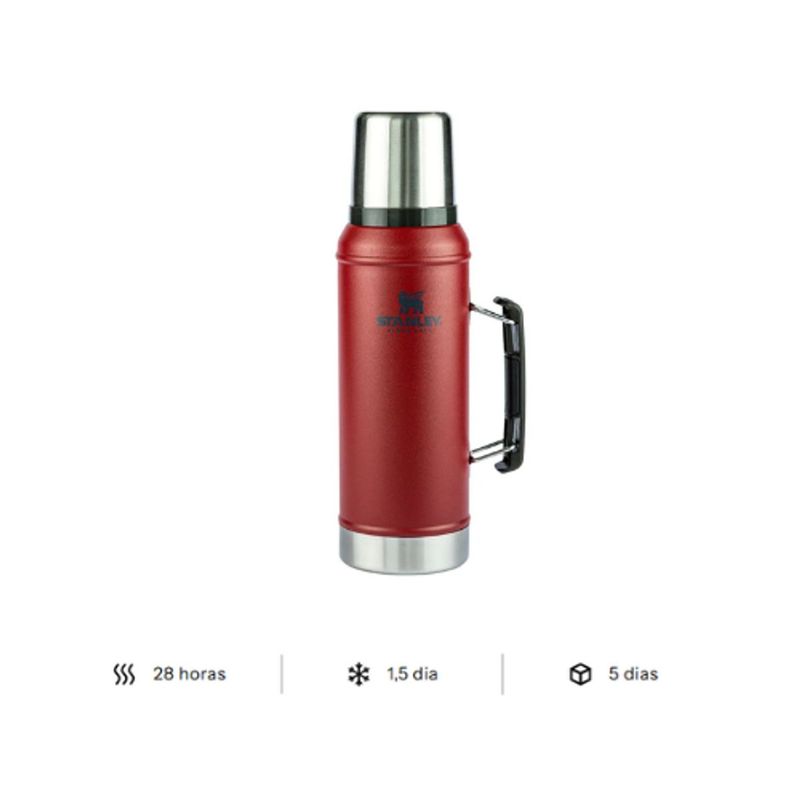 Garrafa T rmica Stanley Classic Matte Red 950ml  3