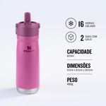 Garrafa T rmica Stanley Flip Straw Azaleia 651ml 3