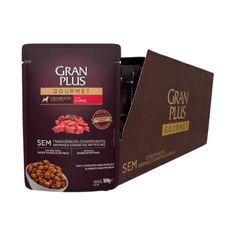 Combo Ração Úmida GranPlus Gourmet para Cães Adultos Carne 100g - Contém 18 unidades