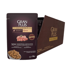 Combo Ração Úmida GranPlus Gourmet para Cães Adultos Frango 100g - Contém 18 unidades