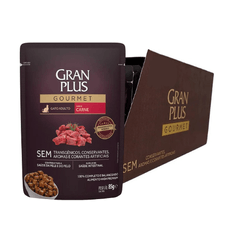 Combo Ração Úmida Gourmet para Gatos Adultos Carne 85g - Contém 18 unidades