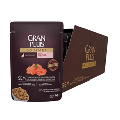 Combo Ração Úmida GranPlus Gourmet para Gatos Adultos Salmão 85g - Contém 18 unidades