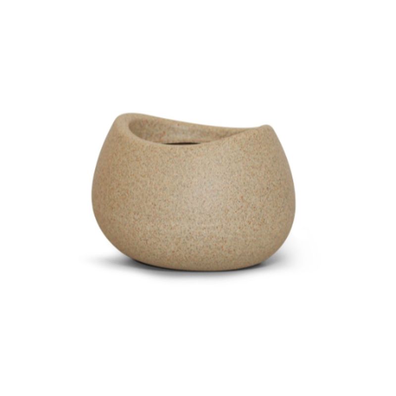 Vaso Nutriplan Texturizado Oval para Plantas Cor Areia 19cm 0