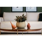 Vaso Nutriplan Texturizado Oval para Plantas Cor Areia 19cm 1