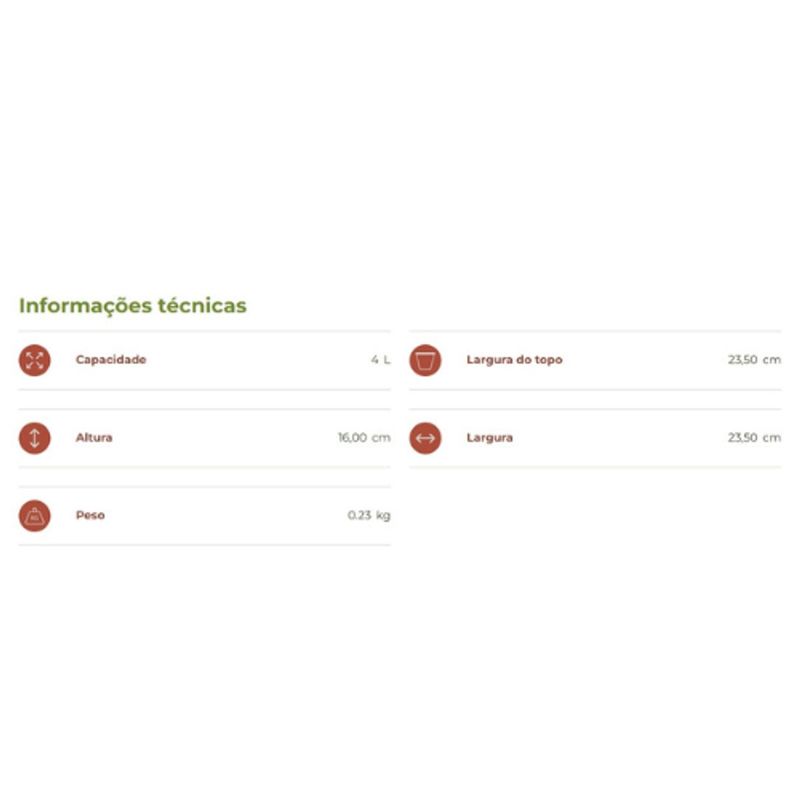Vaso Nutriplan Texturizado Oval para Plantas Cor Granito 16cm 1