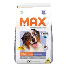 Ração Seca Max para Cães Adultos Porte Médio e Grande Carne e Arroz 3kg