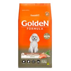 Ração Seca Golden Fórmula para Cães Adultos Porte Pequeno Mini Bits Salmão 15kg