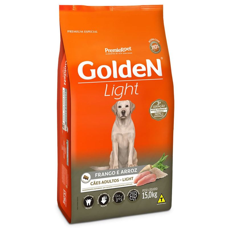 Ra  o Seca Golden Light para C es Adultos Frango 15kg 1