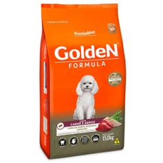 Ração Seca Golden Fórmula para Cães Adultos Porte Pequeno Mini Bits Carne 15kg