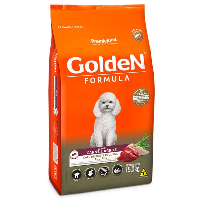 Ra  o Seca Golden F rmula para C es Adultos Porte Pequeno Mini Bits Carne 15kg 0