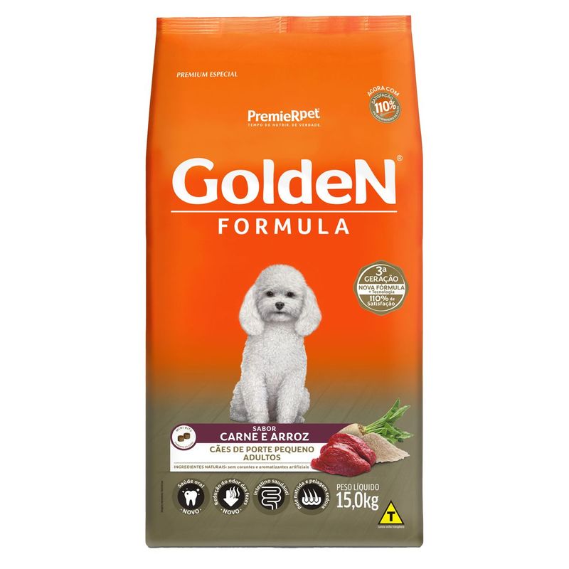 Ra  o Seca Golden F rmula para C es Adultos Porte Pequeno Mini Bits Carne 15kg 1