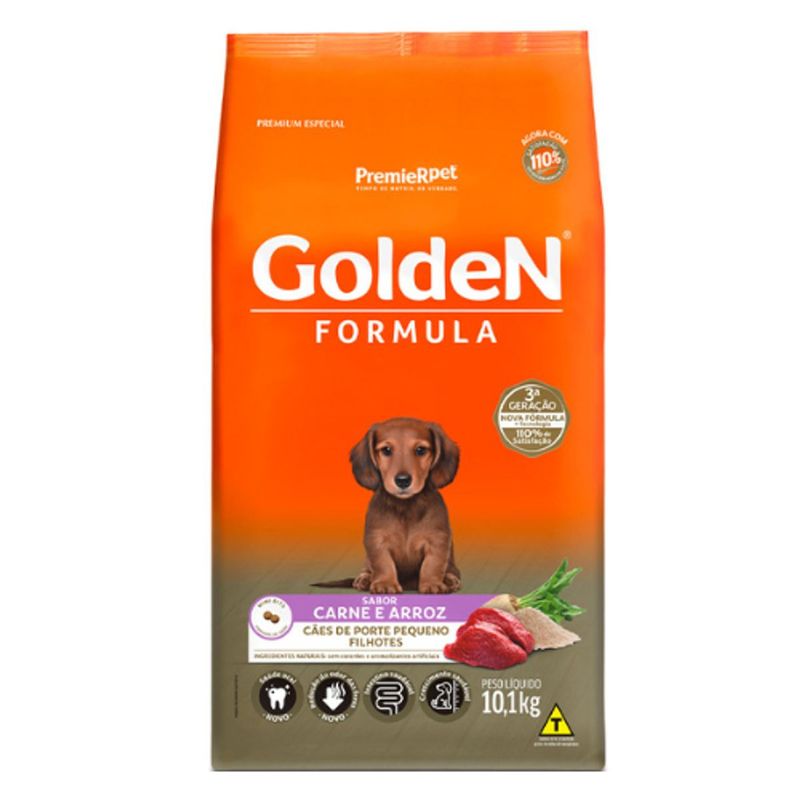 Ra  o Seca Golden F rmula para C es Filhotes Porte Pequeno Mini Bits Carne 10 1kg 0