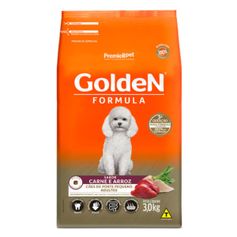 Ração Seca Golden Fórmula para Cães Adultos Porte Pequeno Mini Bits Carne 3kg