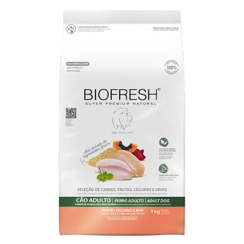 Ra  o Seca Biofresh para C es Adultos Porte Mini e Pequeno Lombo e Abacaxi 1kg 0