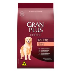 Ração Seca GranPlus Choice para Cães Adultos Frango e Carne 15kg