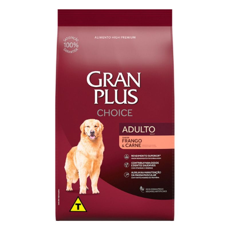 Ra  o Seca GranPlus Choice para C es Adultos Frango e Carne 15kg 0