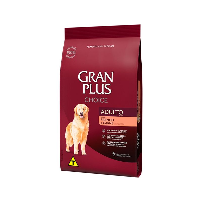 Ra  o Seca GranPlus Choice para C es Adultos Frango e Carne 15kg 1